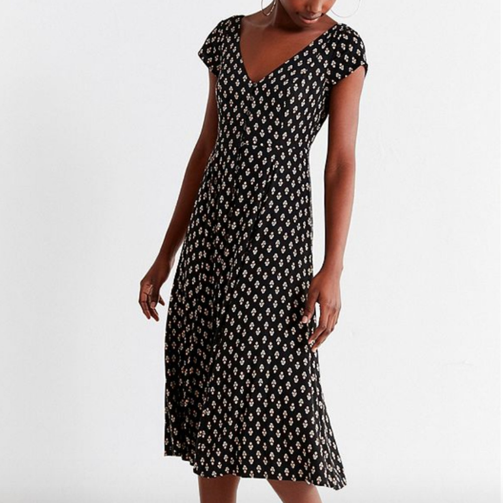 Urban Outfitters Malena Button-Down Midi Dress